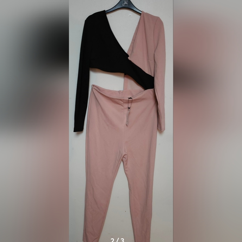 Elegant Two-Tone Jumpsuit
